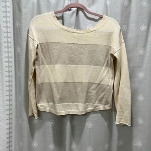 Banana republic XS petite cream and metallic sweater